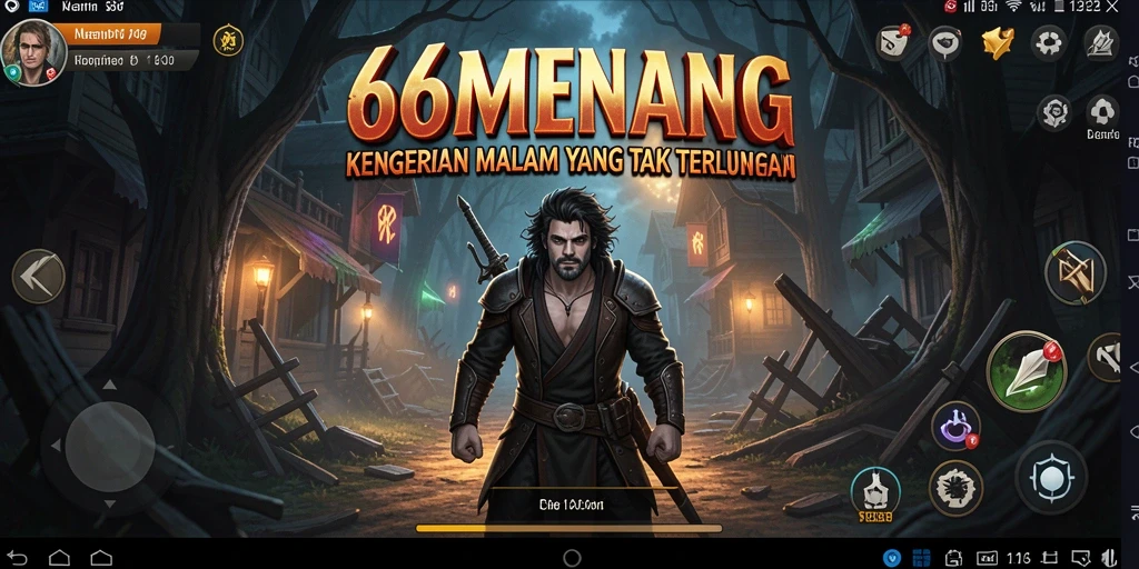Tangkapan layar menampilkan momen menegangkan dalam gameplay 66MENANG.