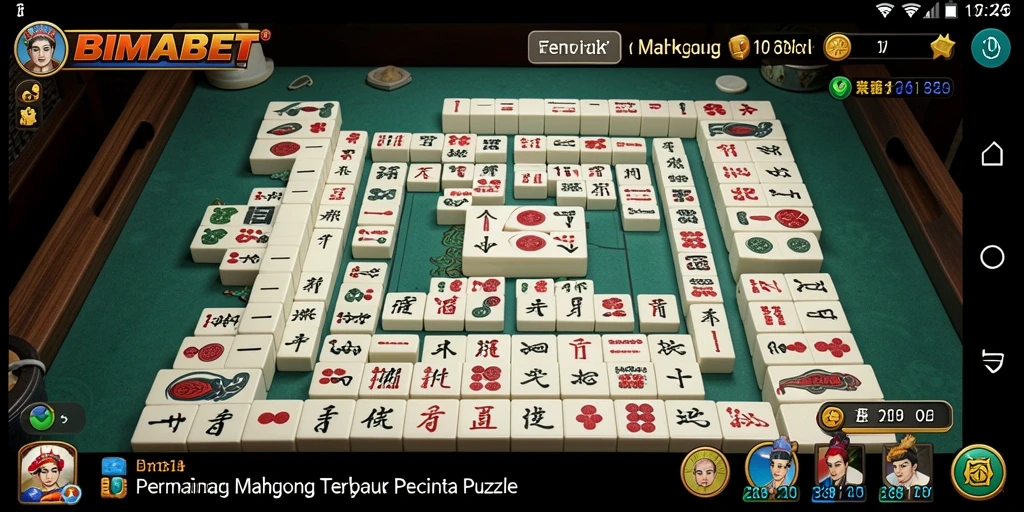 Tampilan gameplay Mahjong yang seru di BIMABET.