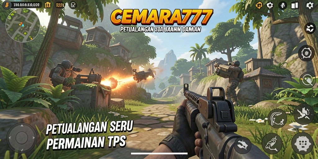 Tangkapan layar CEMARA777 menampilkan aksi mendebarkan dalam gameplay TPS.