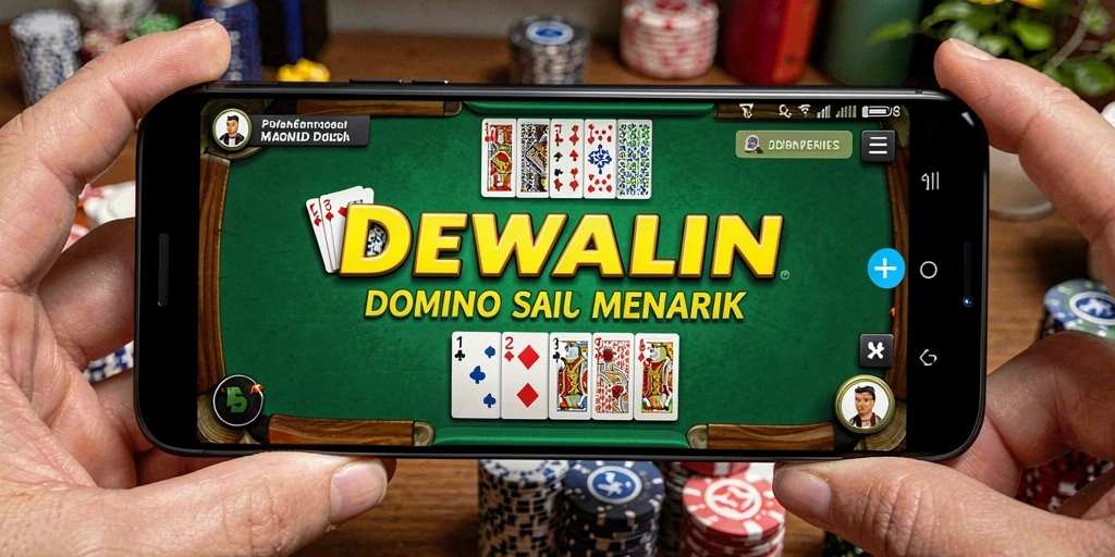 Screenshot gameplay DEWALIN yang menunjukkan aksi seru permainan Domino.
