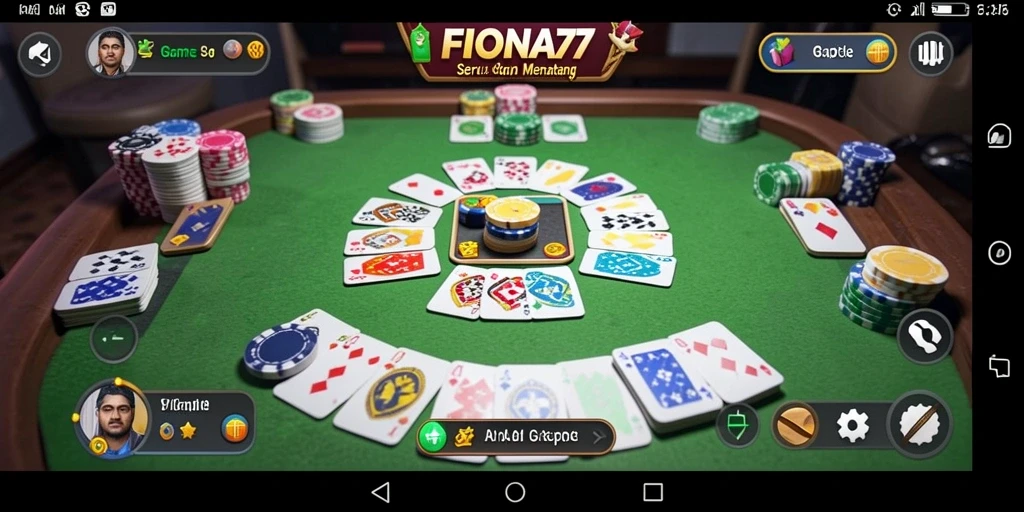 Tampilan gameplay seru dalam FIONA77, nikmati permainan Gaple.