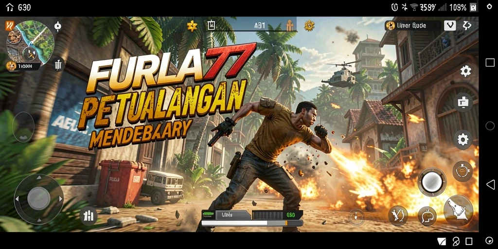 Screenshoot gameplay FURLA77 yang menunjukkan aksi pertarungan yang intens.
