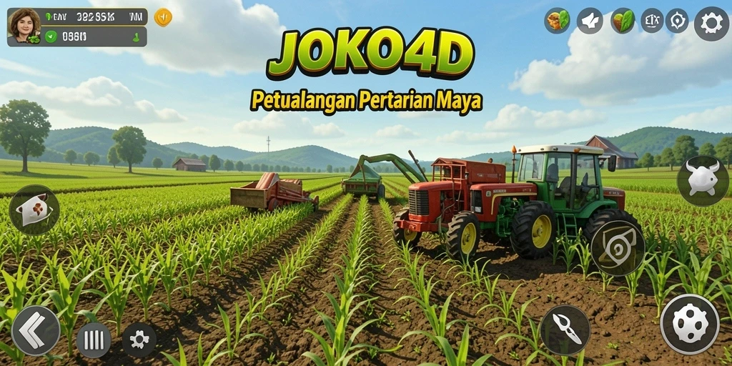 Tangkapan layar utama JOKO4D menampilkan gameplay pertanian yang menarik dan interaktif.