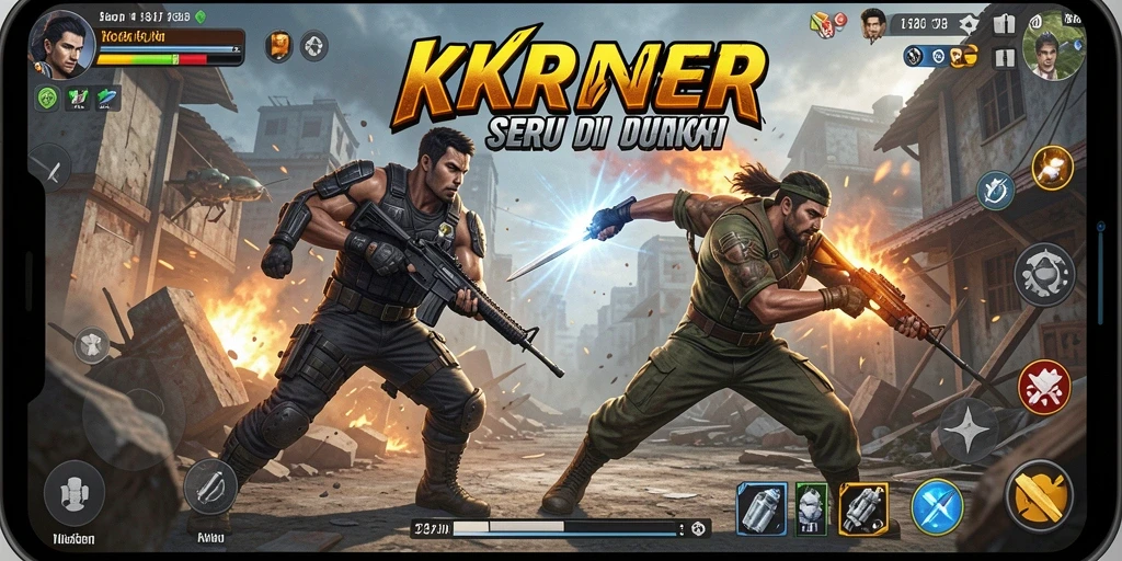 Screenshot game KKRP menampilkan aksi bertarung yang seru dan mendebarkan.