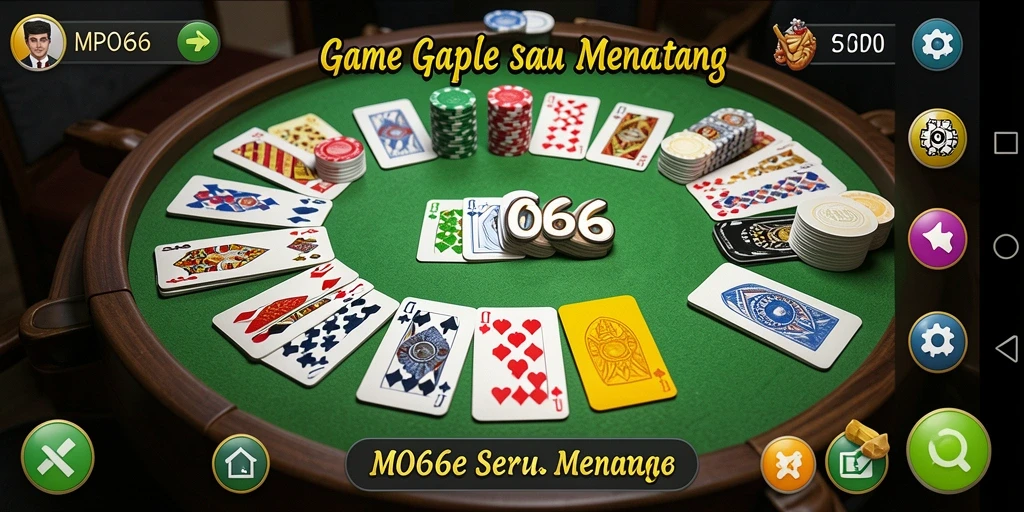 Screenshot gameplay MPO666 menampilkan suasana seru permainan Gaple.