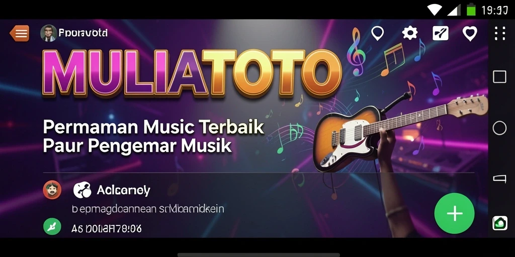 Screenshot gameplay MULIATOTO yang menunjukkan keseruan bermain musik.