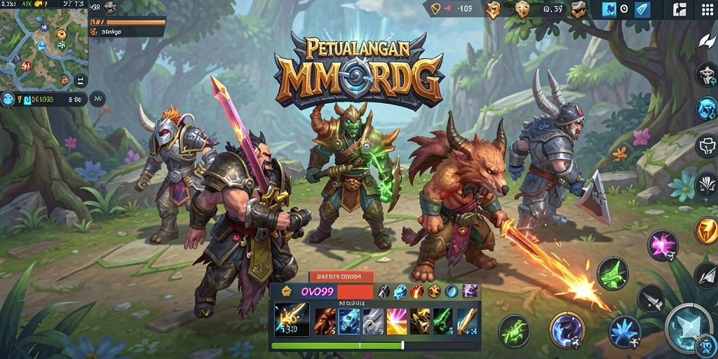 Tampilan gameplay menarik dari OVO99 dalam dunia MMORPG.