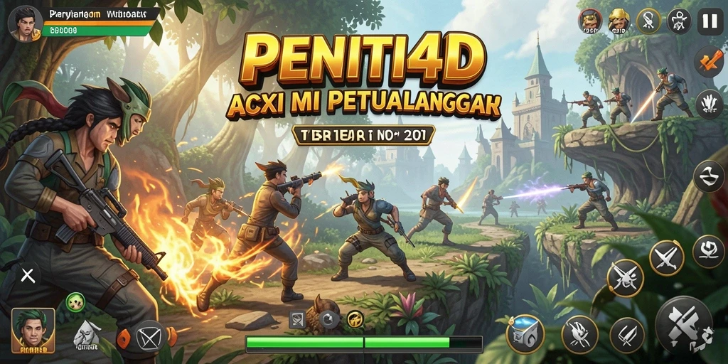 Tampilan seru gameplay PENITI4D dengan karakter beraksi.