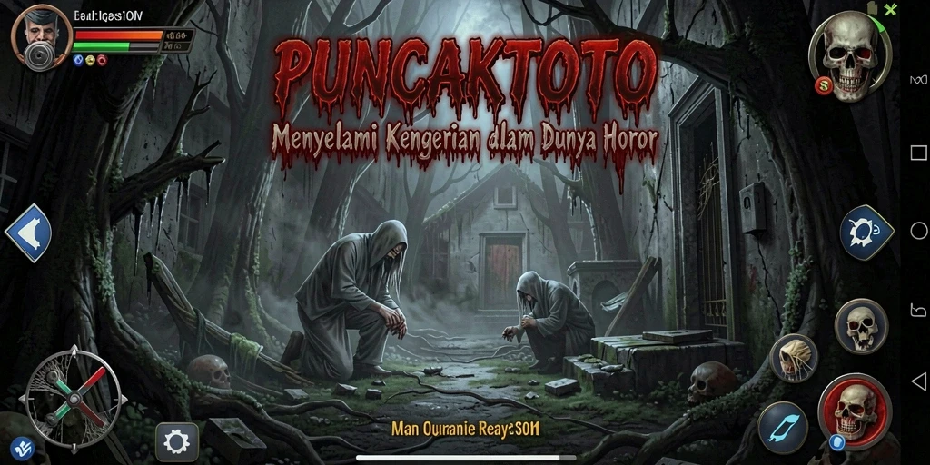 Screenshot gameplay mengerikan dari PUNCAKTOTO yang menunjukkan suasana mencekam.