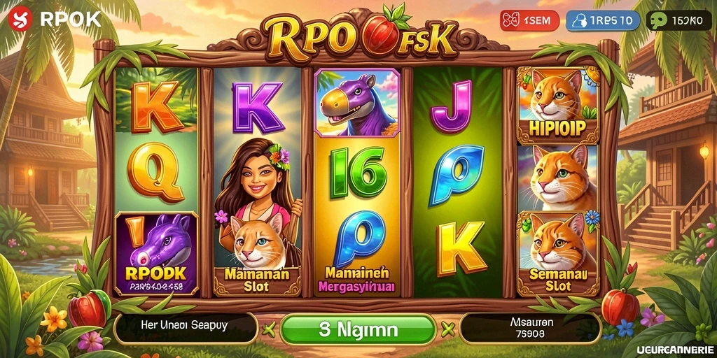 Tampilan menarik dari gameplay Slot RPOK yang seru dan menyenangkan.