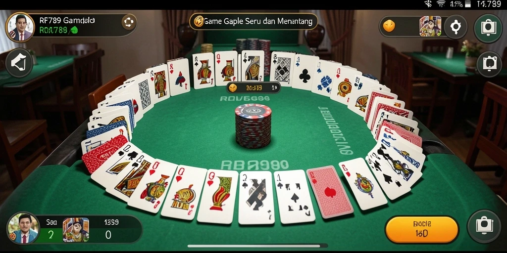 Tampilan gameplay seru dari RR789 yang mengajak pemain menikmati Gaple.