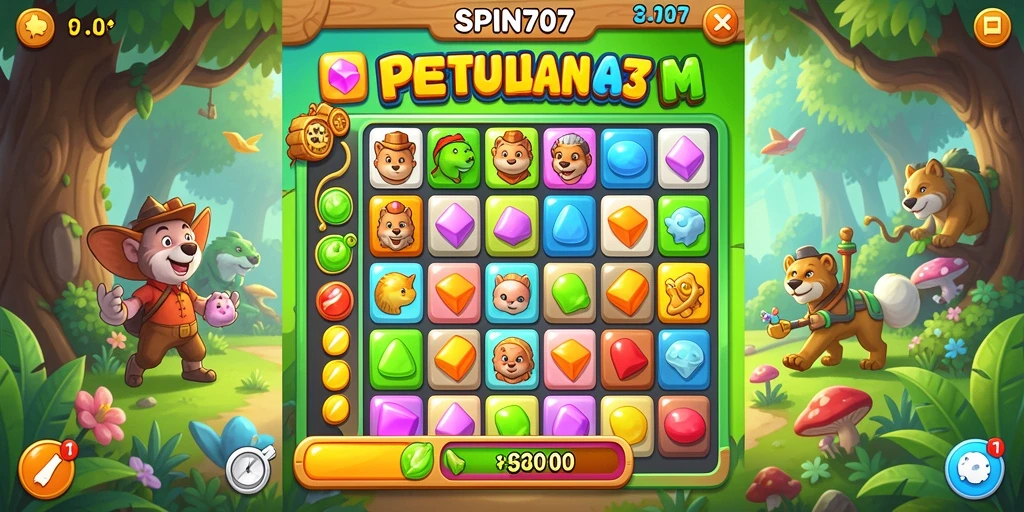Screenshot gameplay <strong>SPIN707</strong> menunjukkan suasana seru mencocokkan item.
