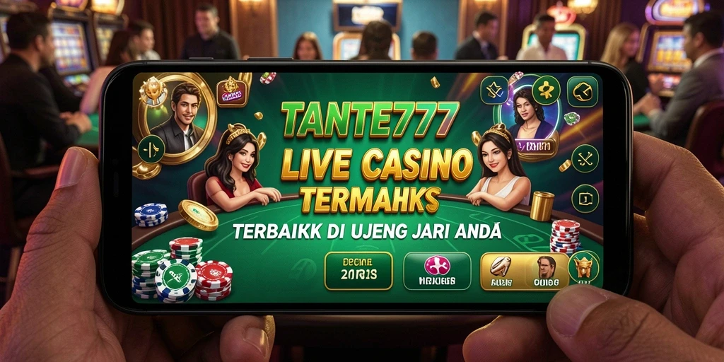 Screenshot menunjukkan gameplay Live Casino yang mendebarkan di TANTE777.