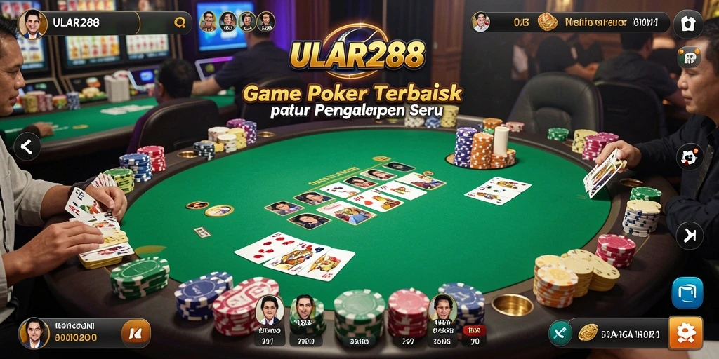 Screenshot ULAR288 menampilkan aksi seru permainan Poker yang mendebarkan.