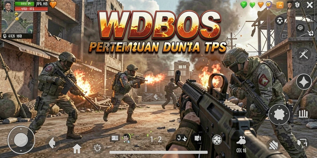 Tangkapan layar WDBOS menunjukkan gameplay aksi yang menegangkan di medan perang.
